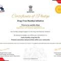 Siddhayog Law College Receives Drug-Free Mumbai Initiative Certificate of Pledge